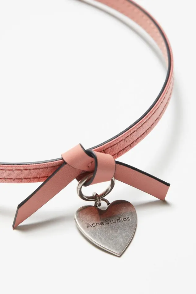 Acne Studios Musubi Charm Necklace Salmon Pink Woman Jewellery