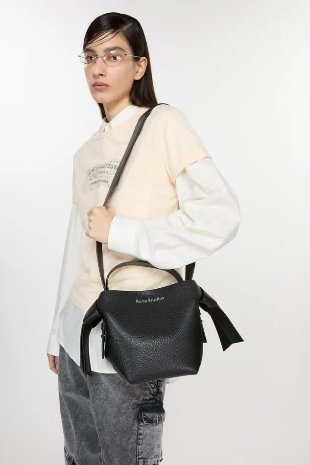 Acne Studios Musubi Mini Shoulder Bag Black Man Bags