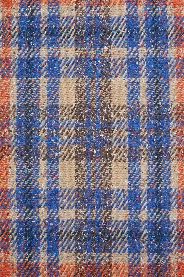 Acne Studios Plaid Fringe Scarf Beigeblue Man Scarves