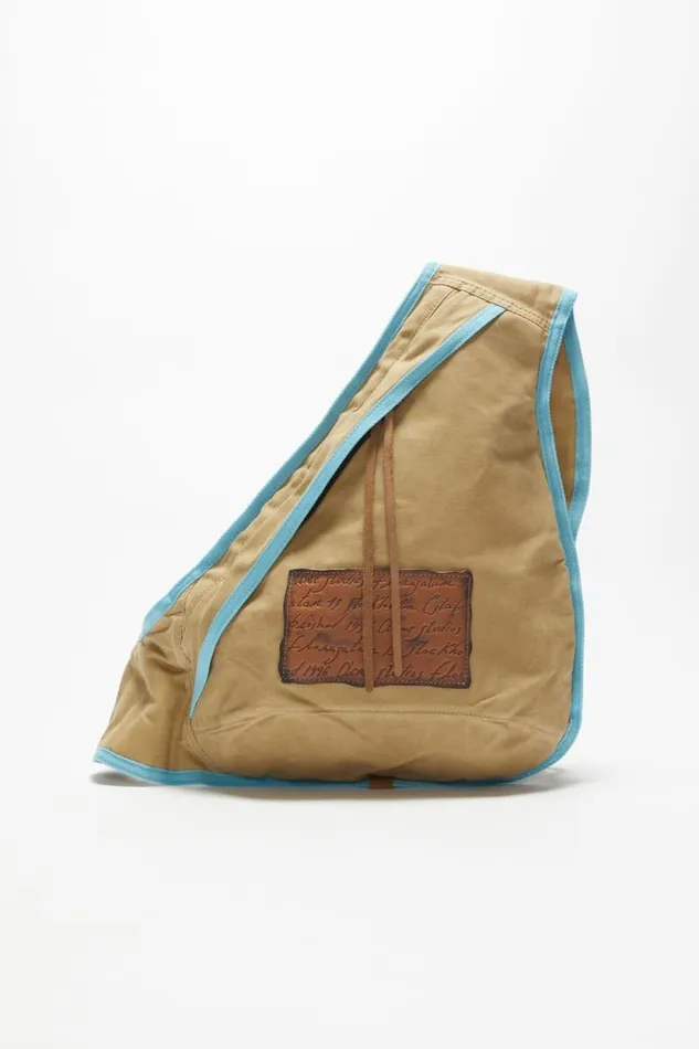 Acne Studios Sling Backpack Beigeblue Man Bags