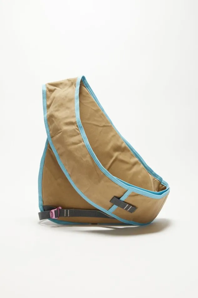 Acne Studios Sling Backpack Beigeblue Man Bags