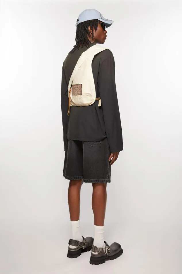 Acne Studios Sling Backpack Cream Beigebeige Man Bags