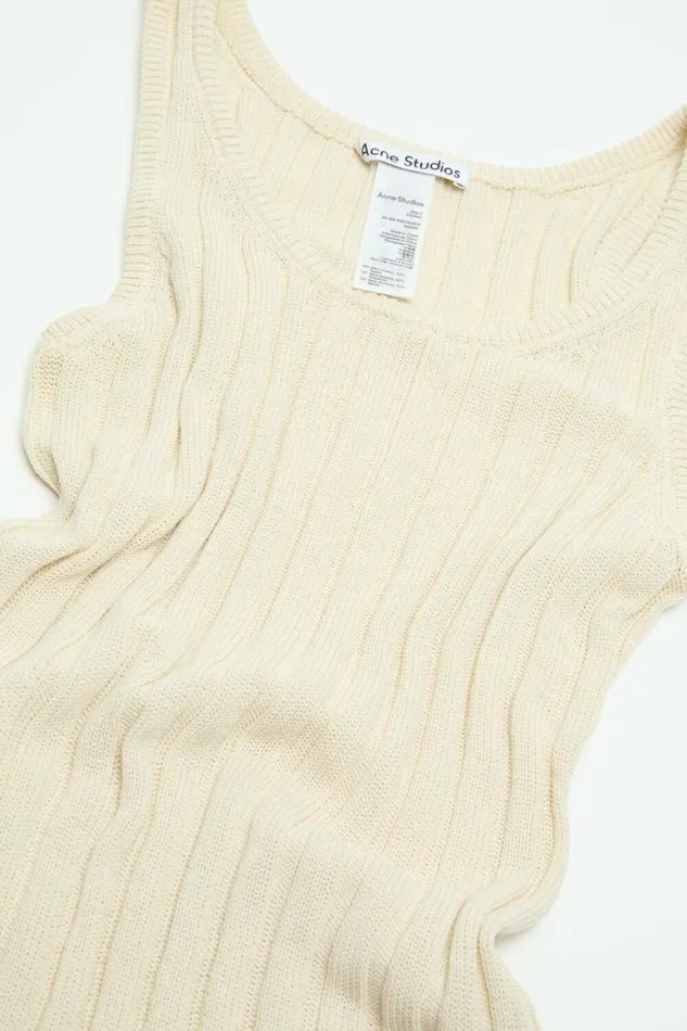 Acne Studios Tank Top Cream White Woman Tshirts