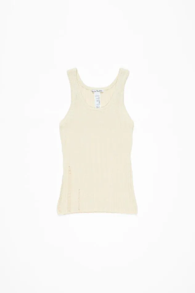 Acne Studios Tank Top Cream White Woman Tshirts