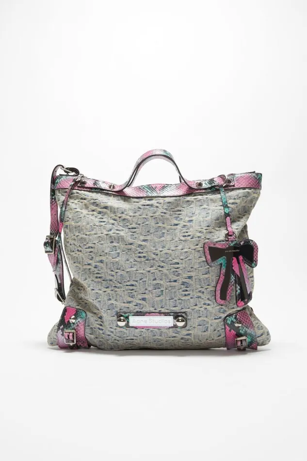 Acne Studios Tote Bag Light Bluepink Man Bags