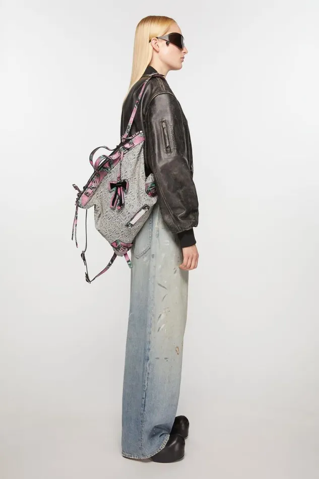 Acne Studios Tote Bag Light Bluepink Man Bags