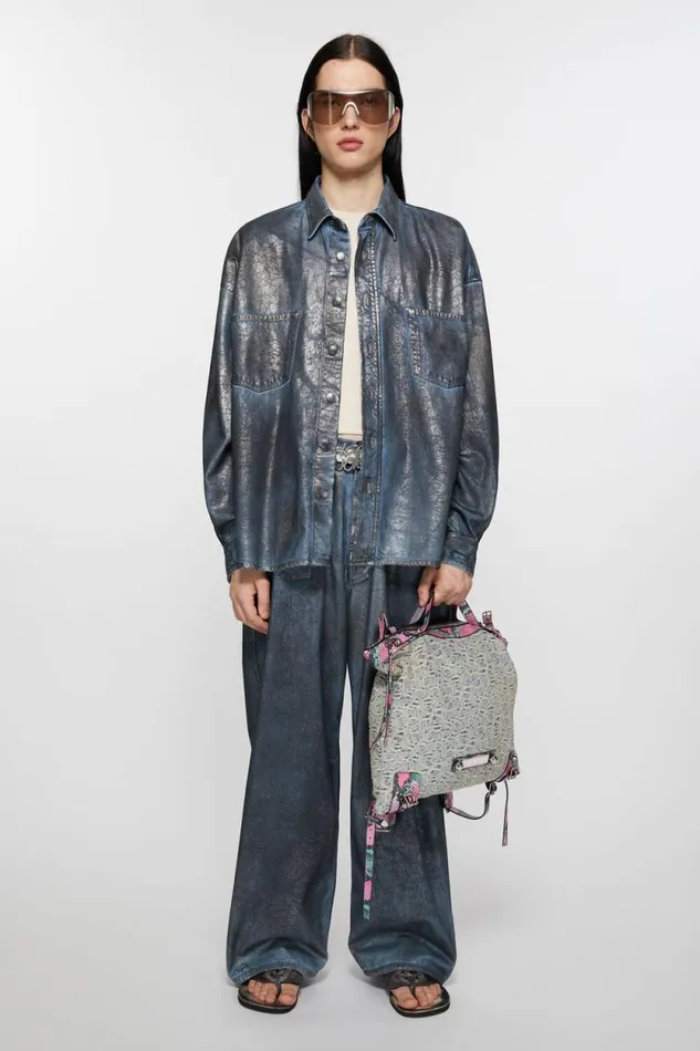 Acne Studios Tote Bag Light Bluepink Man Bags
