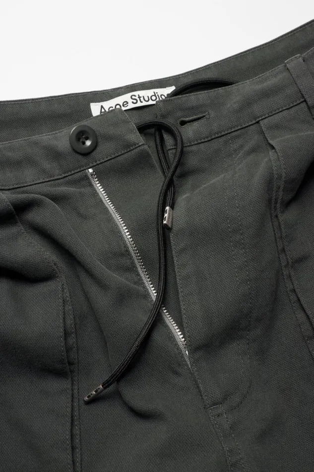 Acne Studios Twill Trousers Dark Grey Man Trousers