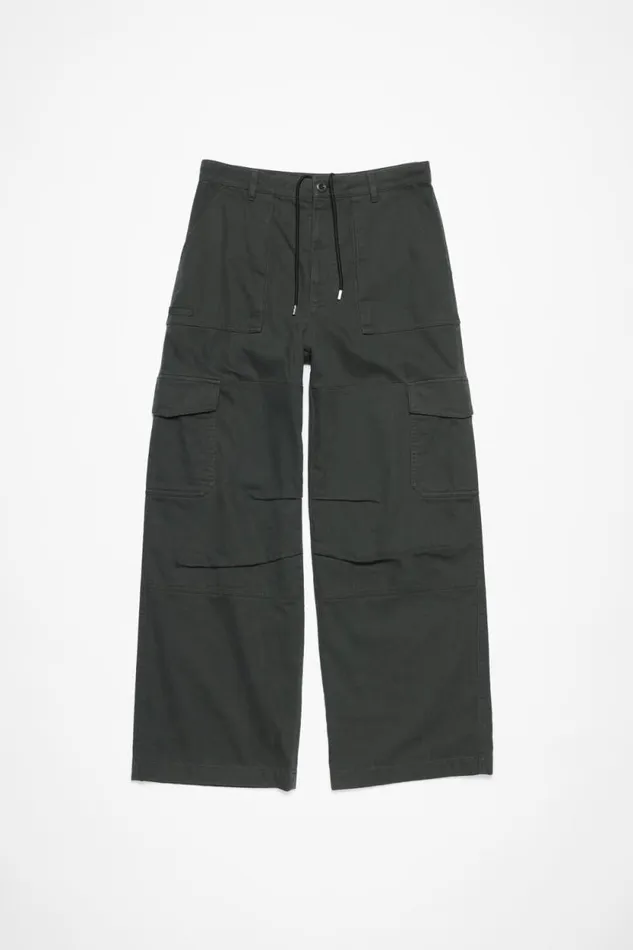 Acne Studios Twill Trousers Dark Grey Man Trousers