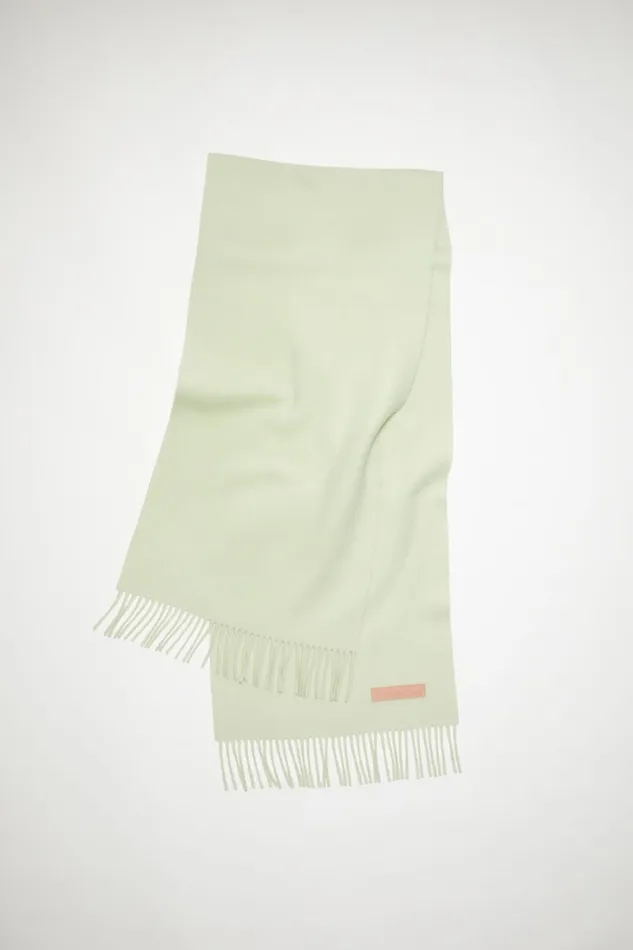 Acne Studios Wool Scarf Pink Label Pale Green Man Scarves