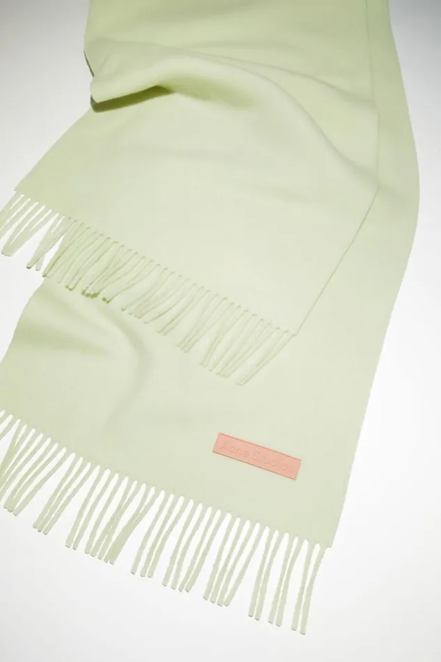 Acne Studios Wool Scarf Pink Label Pale Green Man Scarves