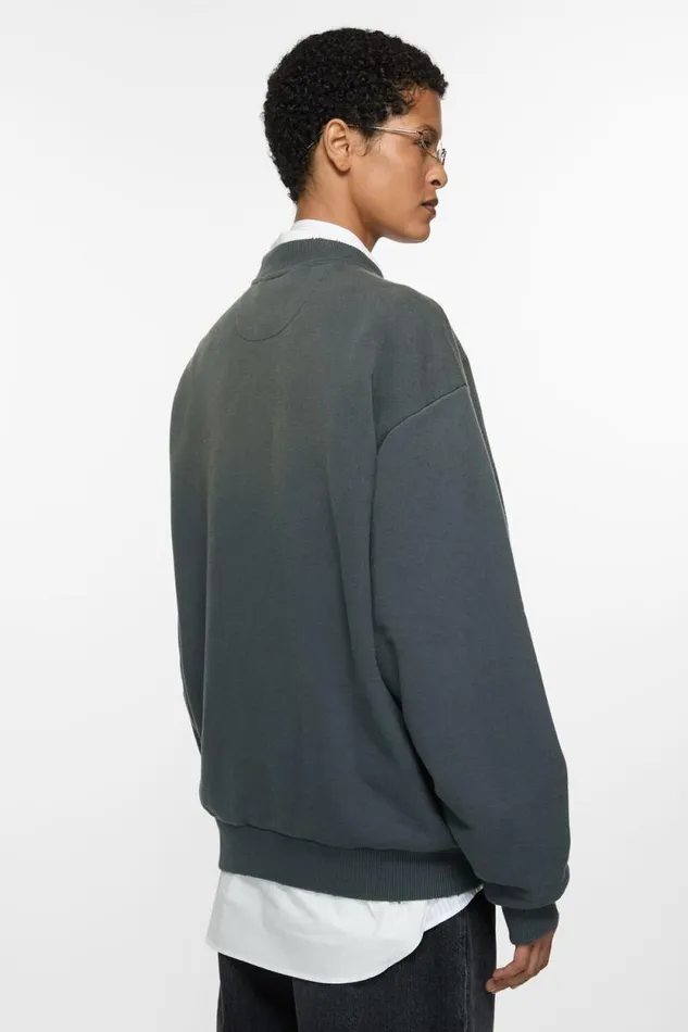 Acne Studios Zip Sweater Logo Black Woman Sweatshirts