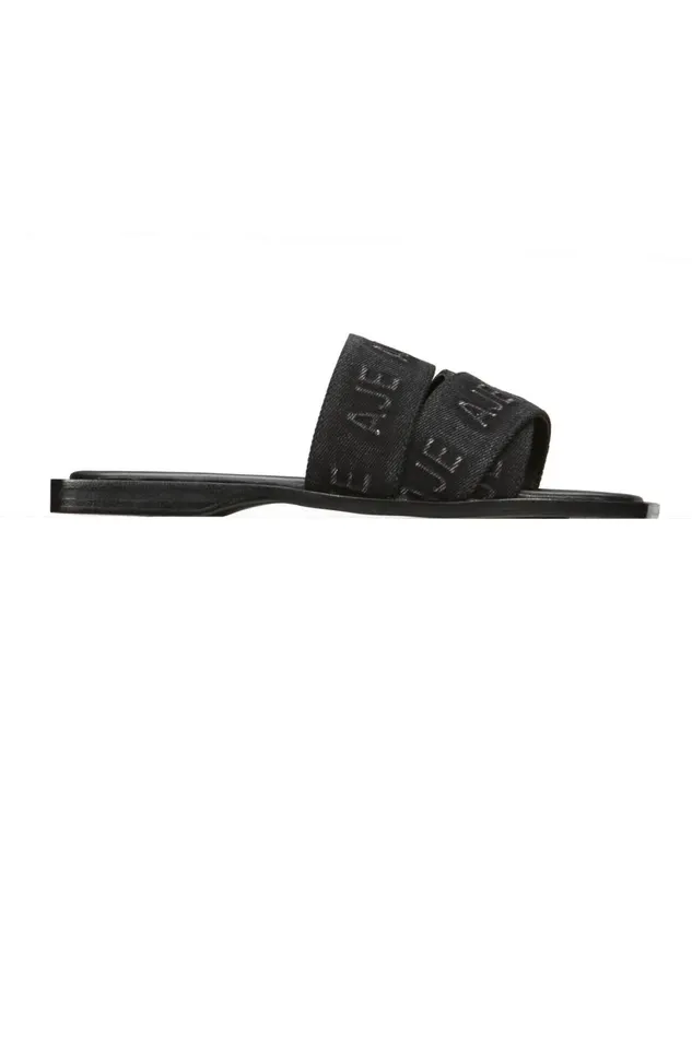 Aje Denim Rita Denim Logo Slide Black Wash 8211 Women