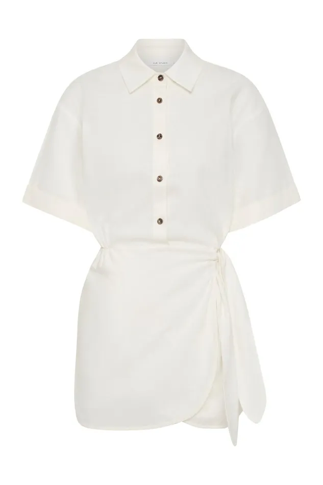 Aje Dresses Airlie Mini Shirt Dress White 8211 Women