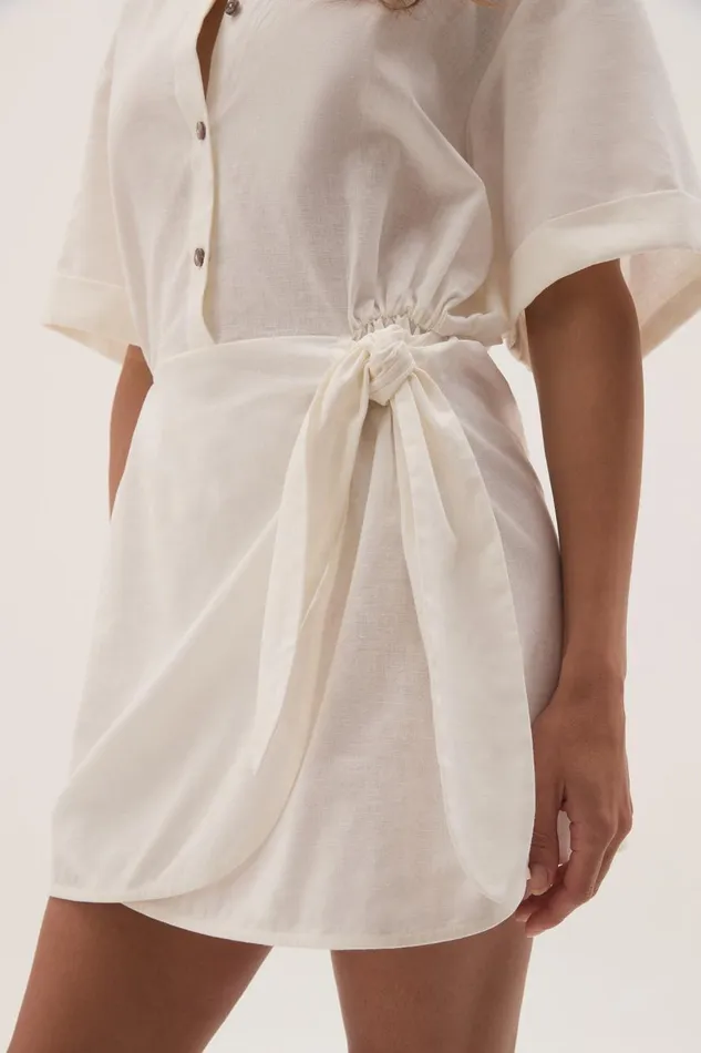 Aje Dresses Airlie Mini Shirt Dress White 8211 Women