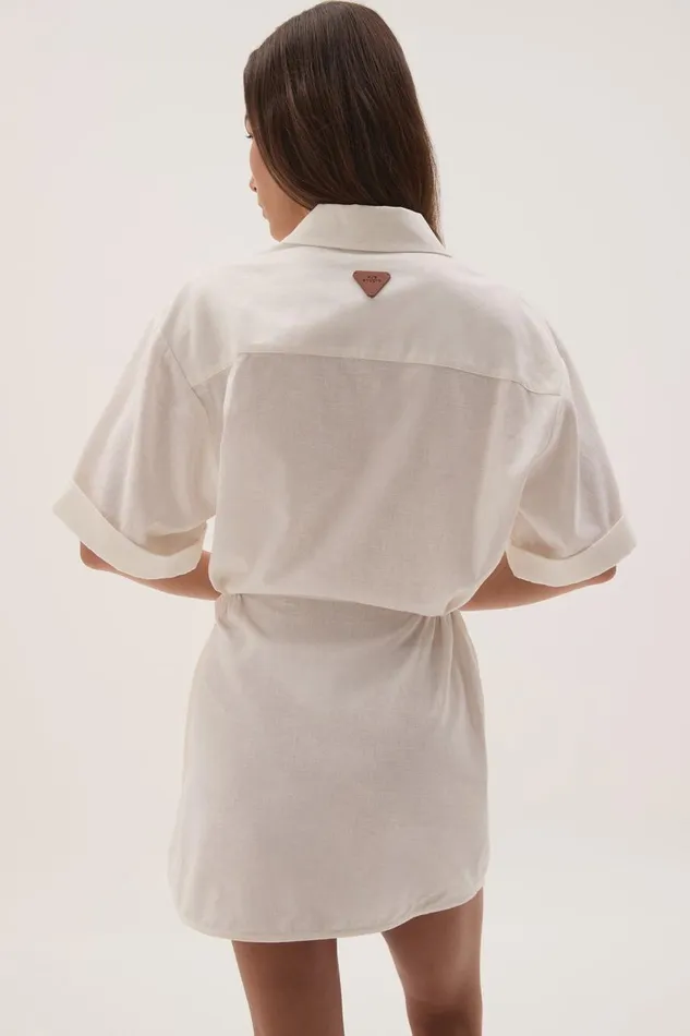 Aje Dresses Airlie Mini Shirt Dress White 8211 Women