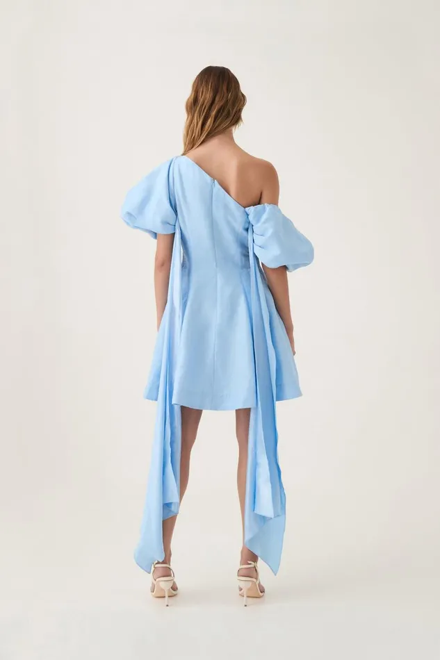 Aje Dresses Arista Tulip Sleeve Mini Dress Powder Blue 8211 Women