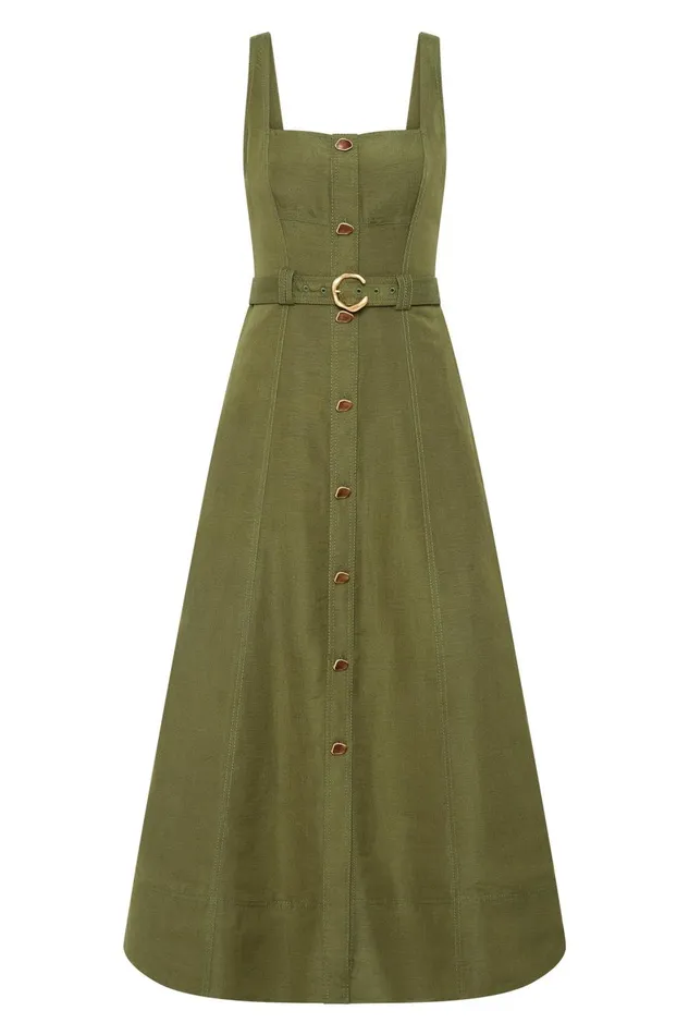 Aje Dresses Axle Utility Midi Dress Palm Green 8211 Women Aje Dresses Axle Utility Midi Dress Palm Green 8211 Women