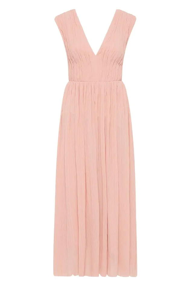 Aje Dresses Becoming Bow Back Midi Dress Blush Pink 8211 Women