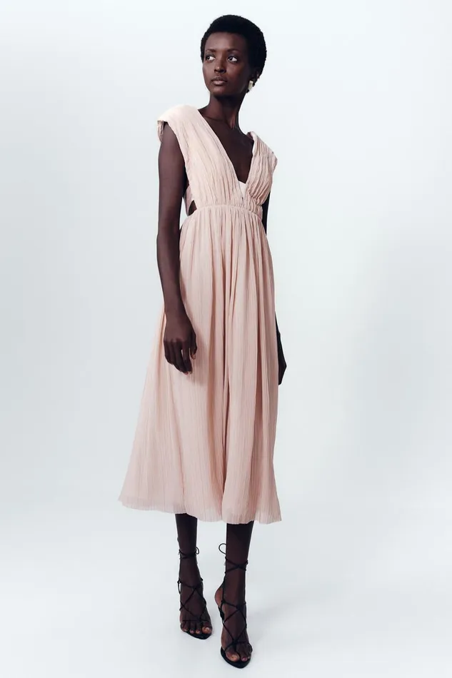 Aje Dresses Becoming Bow Back Midi Dress Blush Pink 8211 Women