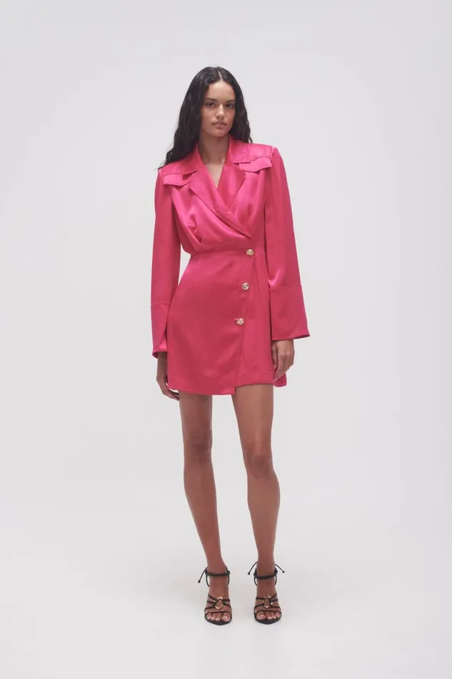 Aje Dresses Echo Mini Shirt Dress Hot Pink 8211 Women