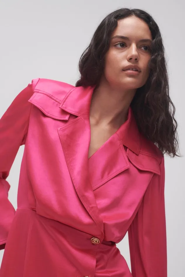 Aje Dresses Echo Mini Shirt Dress Hot Pink 8211 Women