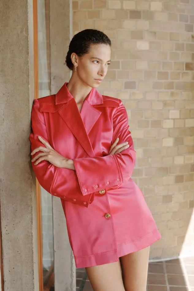 Aje Dresses Echo Mini Shirt Dress Hot Pink 8211 Women