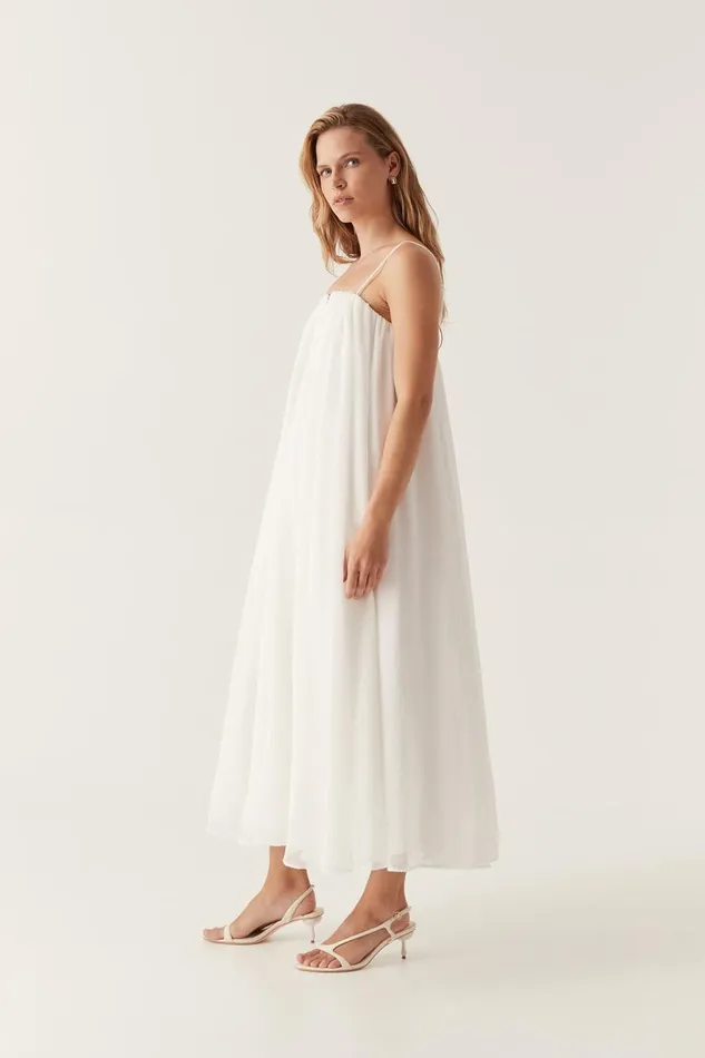 Aje Dresses Filigree Sweetheart Midi Dress Ivory 8211 Women