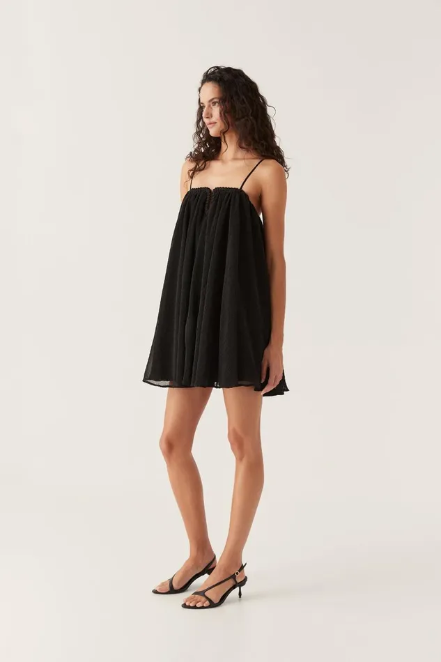 Aje Dresses Filigree Sweetheart Mini Dress Black 8211 Women Aje Dresses Filigree Sweetheart Mini Dress Black 8211 Women