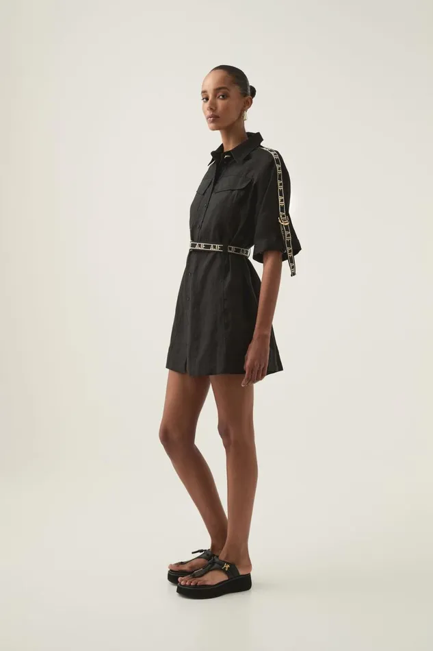 Aje Dresses Imogen Logo Mini Dress Black 8211 Women Aje Dresses Imogen Logo Mini Dress Black 8211 Women