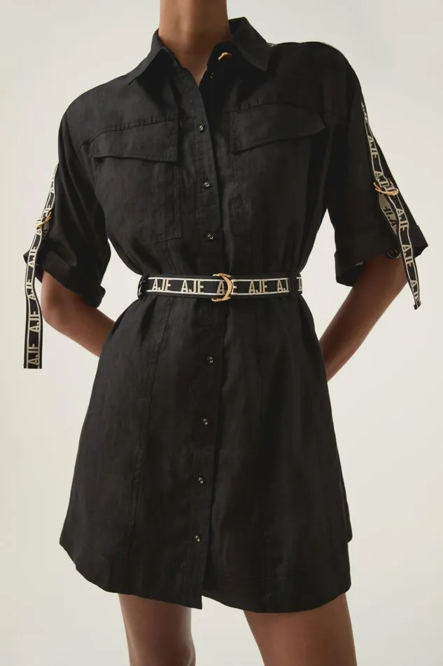 Aje Dresses Imogen Logo Mini Dress Black 8211 Women Aje Dresses Imogen Logo Mini Dress Black 8211 Women