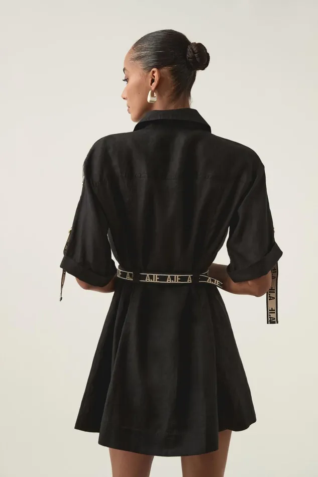 Aje Dresses Imogen Logo Mini Dress Black 8211 Women Aje Dresses Imogen Logo Mini Dress Black 8211 Women