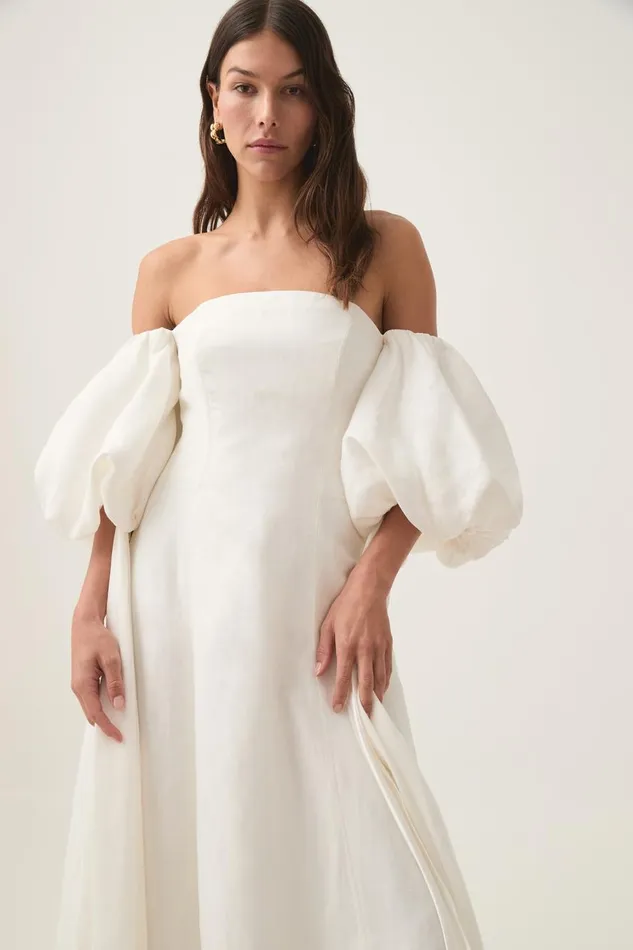 Aje Dresses Incarnation Midi Dress Ivory 8211 Women Aje Dresses Incarnation Midi Dress Ivory 8211 Women