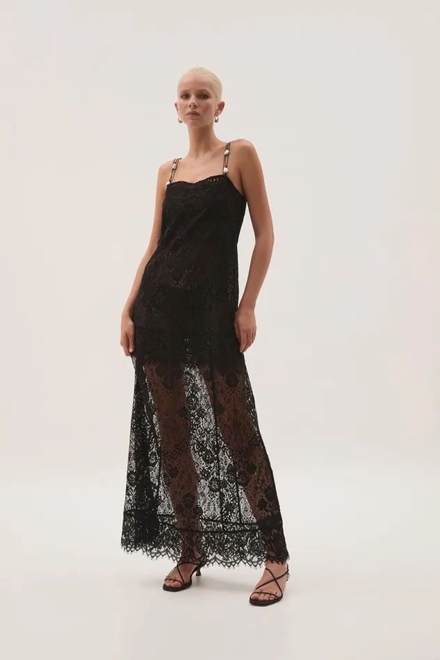 Aje Dresses Pera Maxi Dress Black 8211 Women