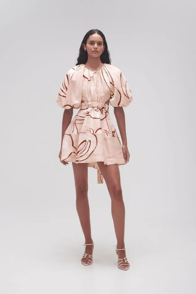 Aje Dresses Psychedelia Cut Out Mini Dress Whimsical Dove 8211 Women