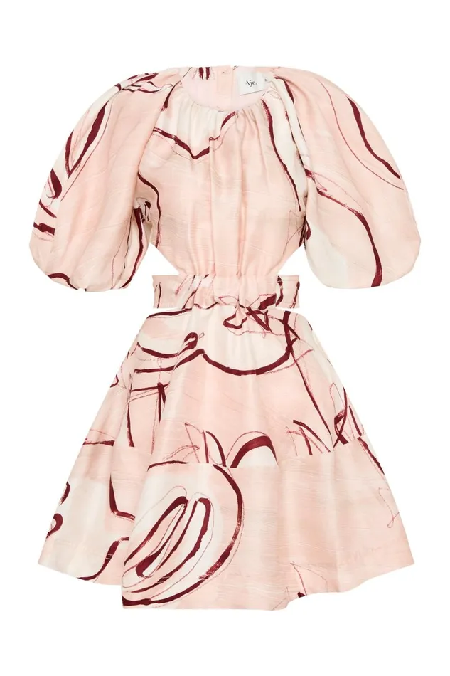 Aje Dresses Psychedelia Cut Out Mini Dress Whimsical Dove 8211 Women Aje Dresses Psychedelia Cut Out Mini Dress Whimsical Dove 8211 Women