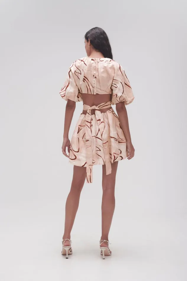 Aje Dresses Psychedelia Cut Out Mini Dress Whimsical Dove 8211 Women Aje Dresses Psychedelia Cut Out Mini Dress Whimsical Dove 8211 Women