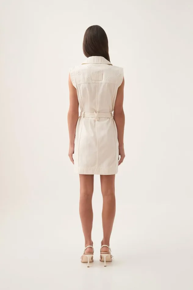 Aje Dresses Ren Denim Mini Dress White 8211 Women Aje Dresses Ren Denim Mini Dress White 8211 Women