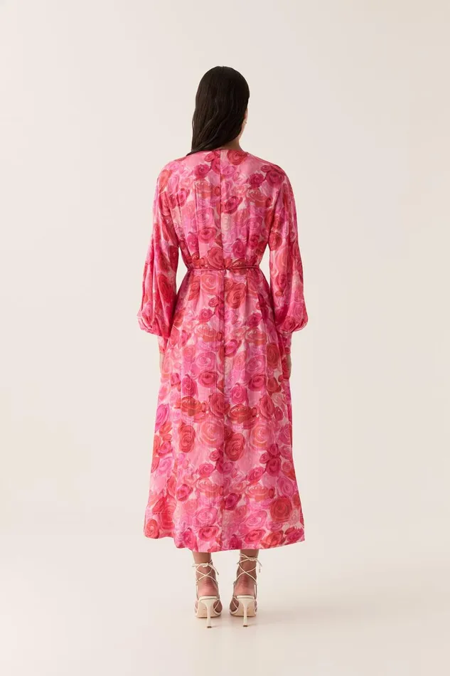 Aje Dresses Tinley Wrap Front Midi Dress Misty Rose 8211 Women Aje Dresses Tinley Wrap Front Midi Dress Misty Rose 8211 Women
