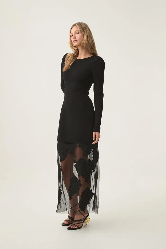 Aje Dresses Wilder Knit Maxi Dress Black 8211 Women Aje Dresses Wilder Knit Maxi Dress Black 8211 Women