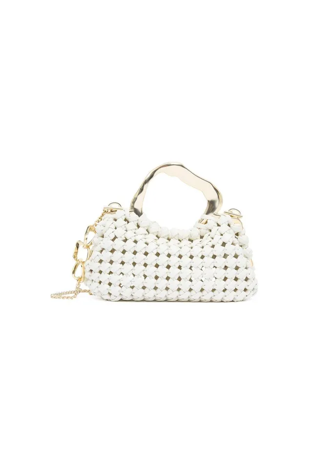 Aje Handbags and Wallets New Weave Micro Frame Bag Ivory 8211 Women