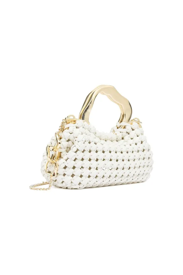 Aje Handbags and Wallets New Weave Micro Frame Bag Ivory 8211 Women