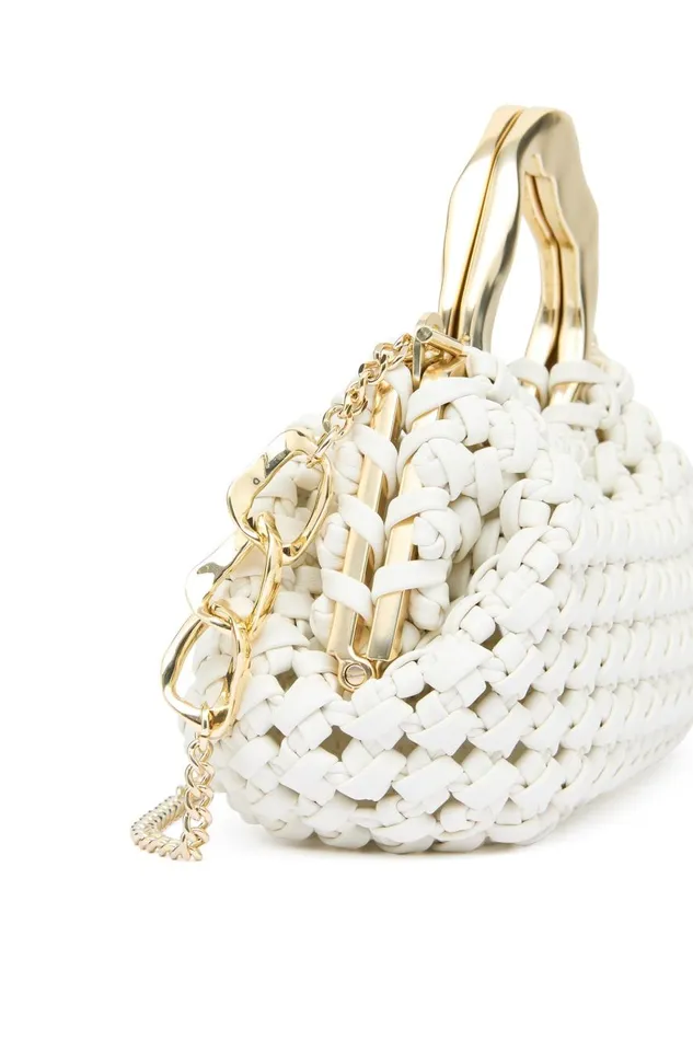 Aje Handbags and Wallets New Weave Micro Frame Bag Ivory 8211 Women