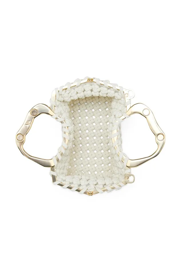 Aje Handbags and Wallets New Weave Micro Frame Bag Ivory 8211 Women
