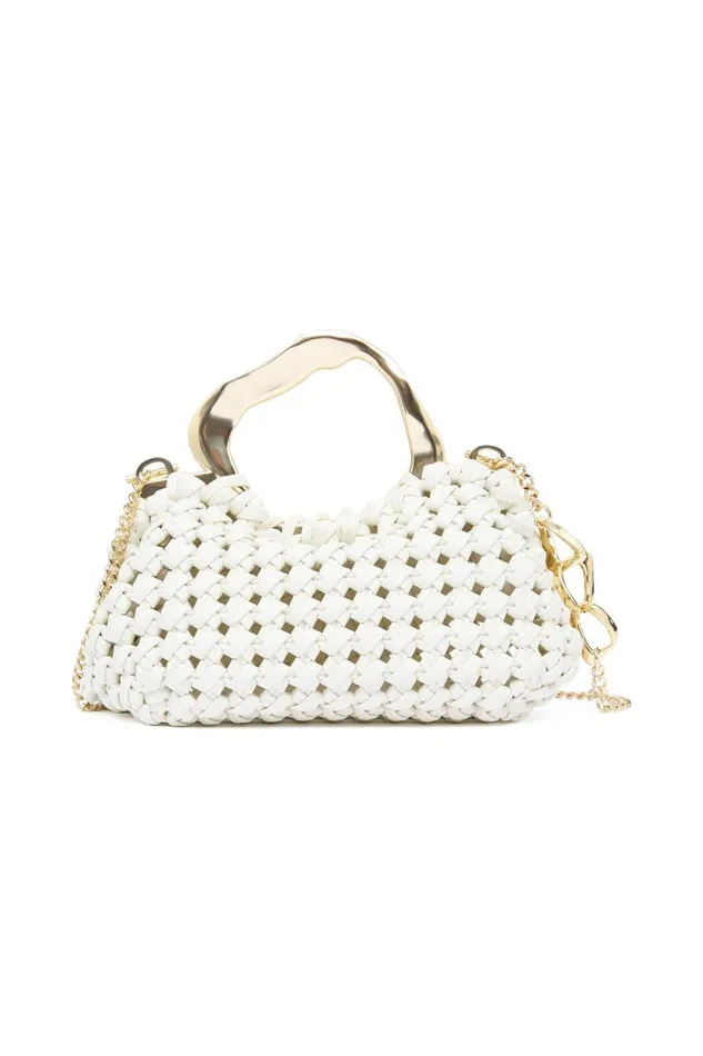 Aje Handbags and Wallets New Weave Micro Frame Bag Ivory 8211 Women