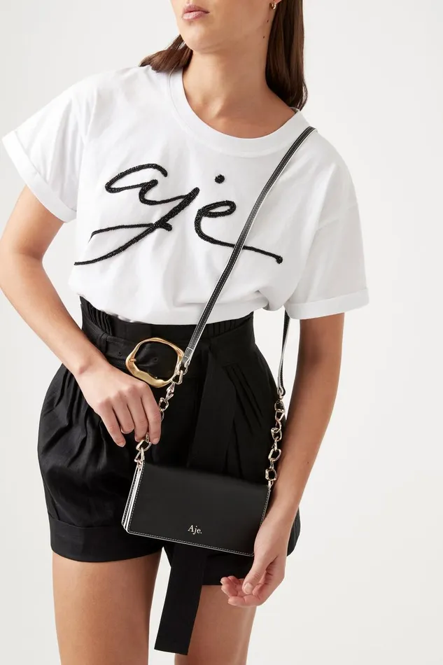 Aje Handbags and Wallets Oasis Chain Clutch Bag Black 8211 Women