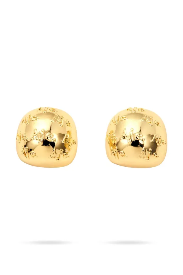 Aje Jewelry Moira Domed Logo Stud Gold 8211 Women