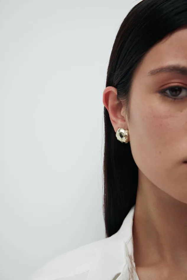 Aje Jewelry Moira Domed Logo Stud Gold 8211 Women Aje Jewelry Moira Domed Logo Stud Gold 8211 Women