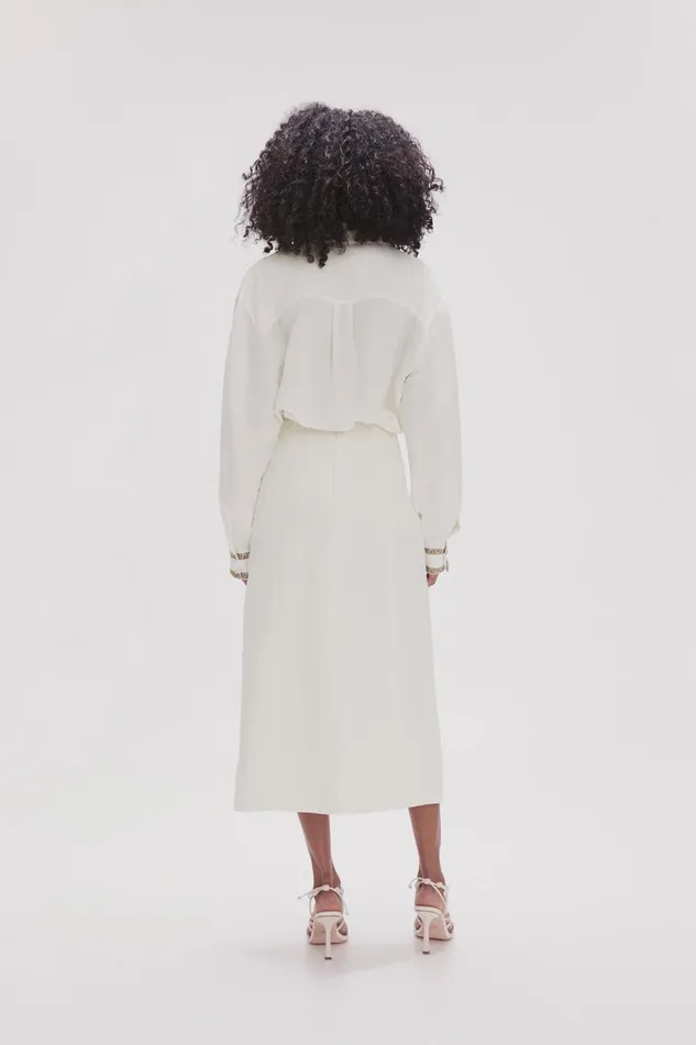 Aje Matching Sets Araminta Wrap Front Midi Skirt Ivory 8211 Women
