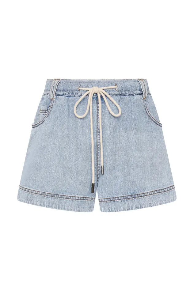 Aje Matching Sets Aura Flared Denim Short Sea Spray Wash 8211 Women